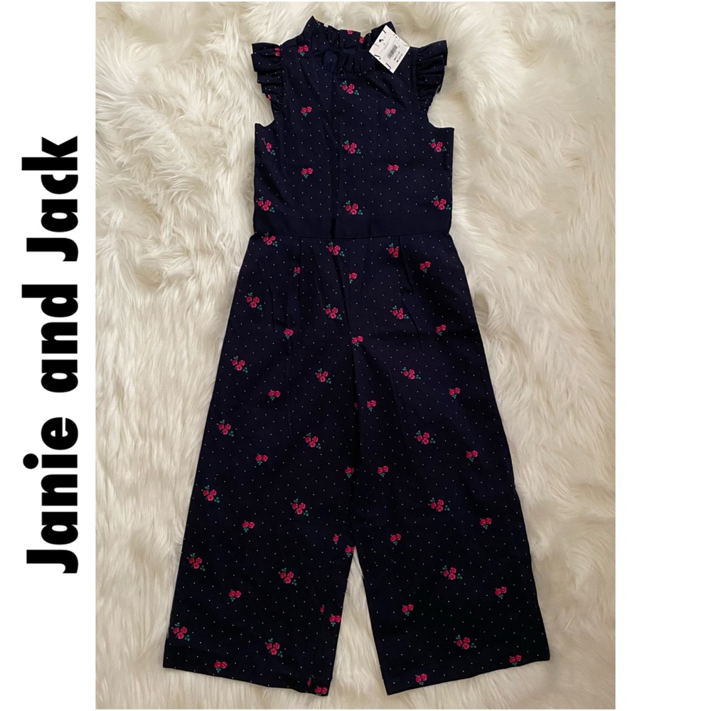 Janie and Jack Floral Dot Jumpsuit